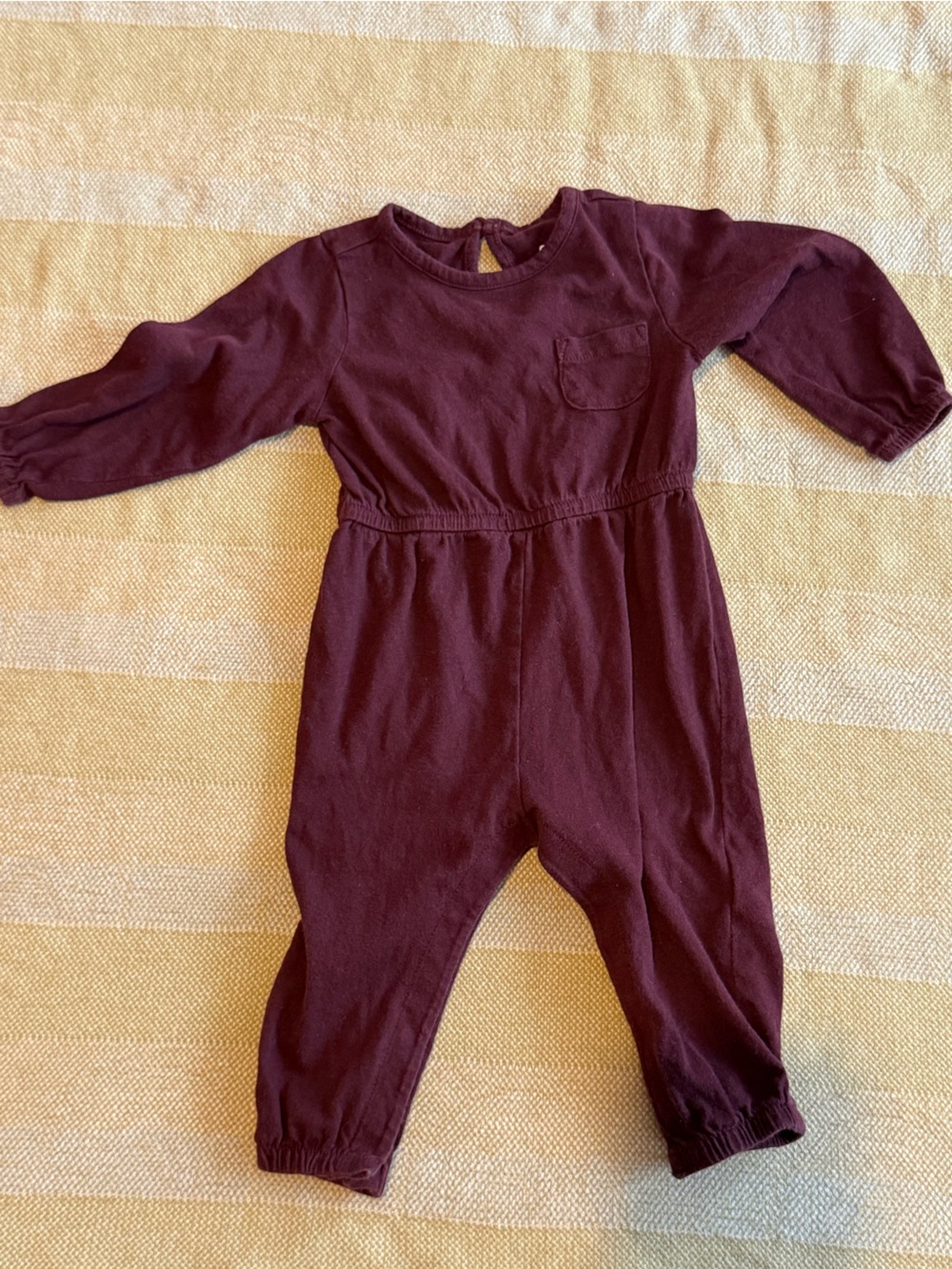 Old Navy Plum Long-Sleeve Baby One-Piece Romper
